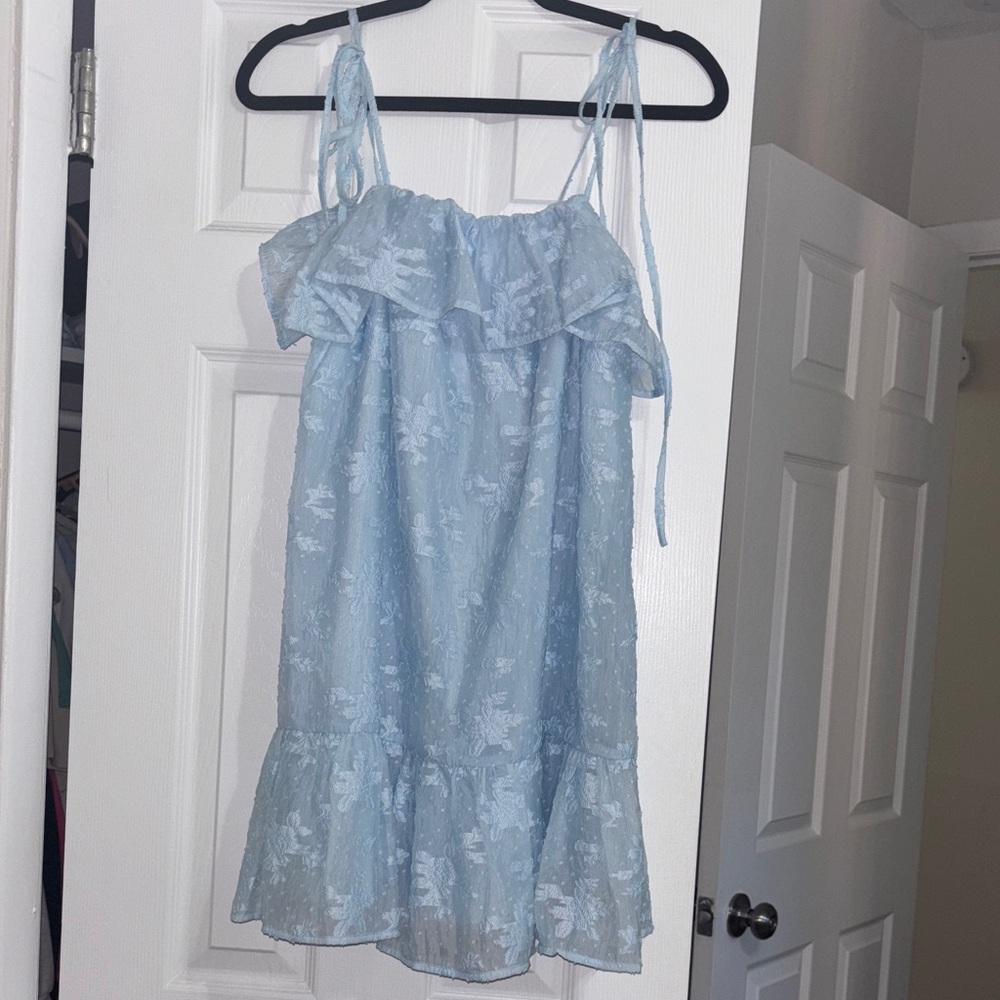 Light Blue Off-Shoulder Dress